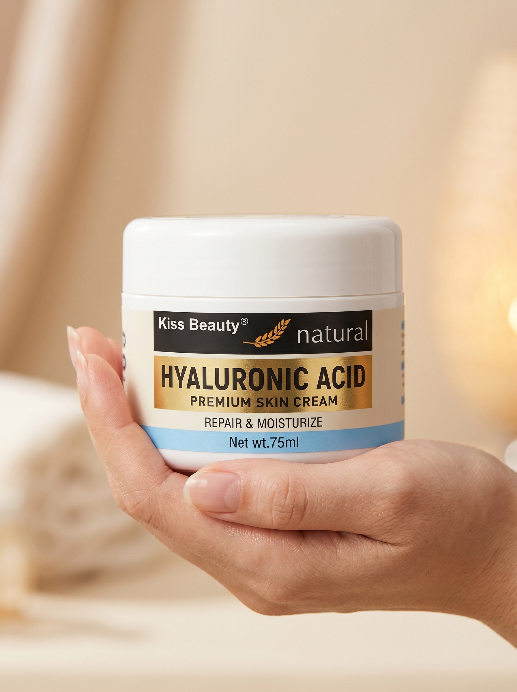 Crema Facial de Ácido Hialurónico 75 ml
