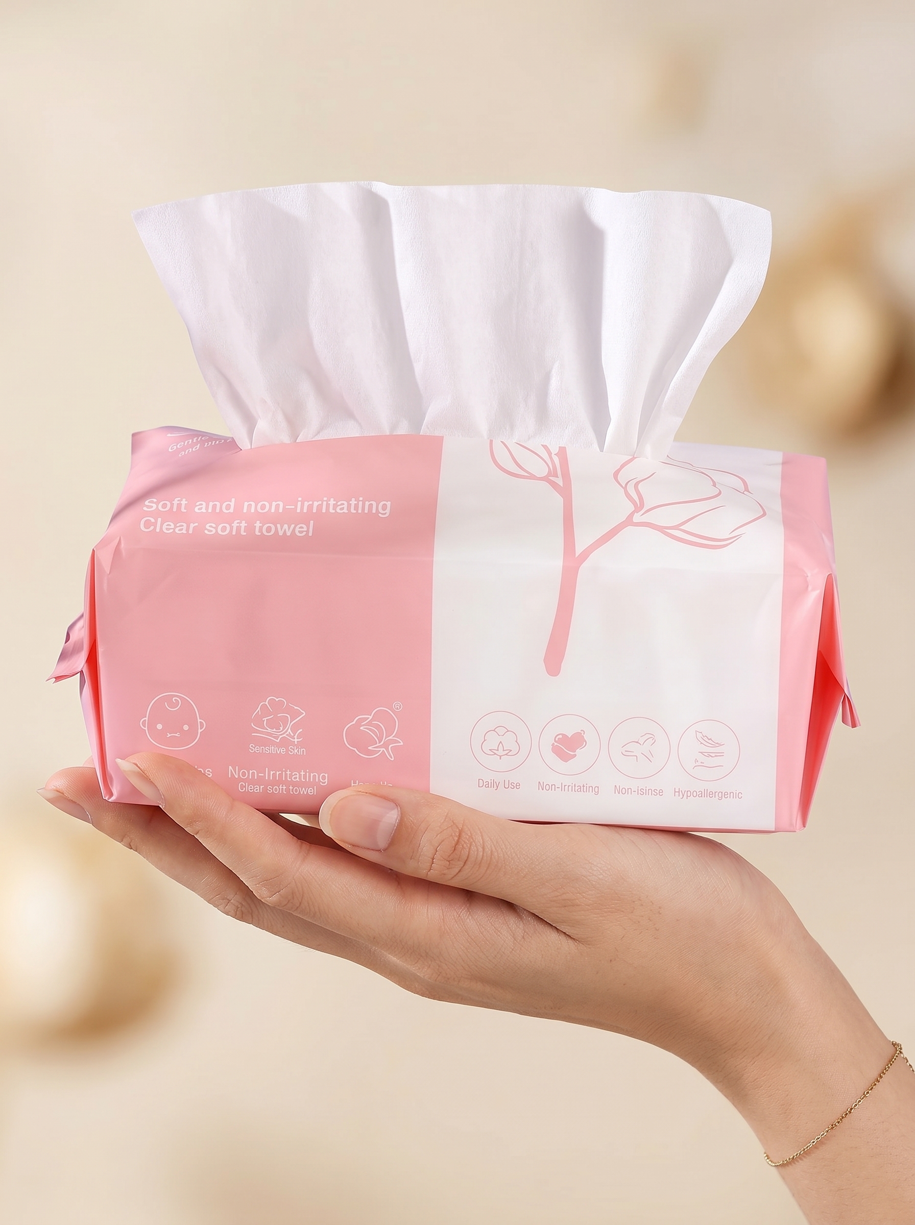 SERVILLETA DE ALGODON PARA LIMPIEZA FACIAL 50 PCS
